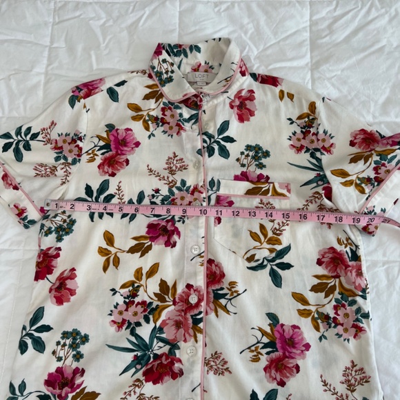 💕🌿🌺 LOFT White and Pink Floral Pajamas Size Small 💕🌿🌺 - Picture 4 of 14